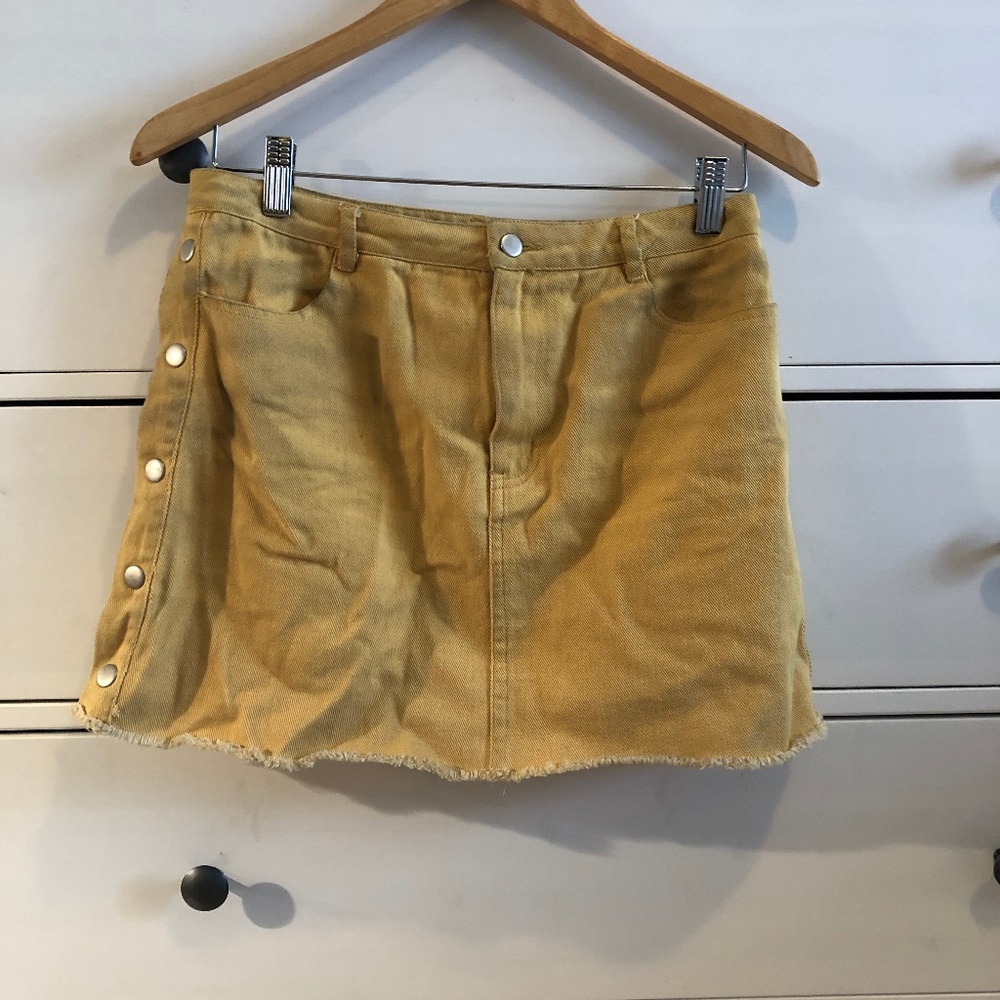 Yellow Jean Skirt